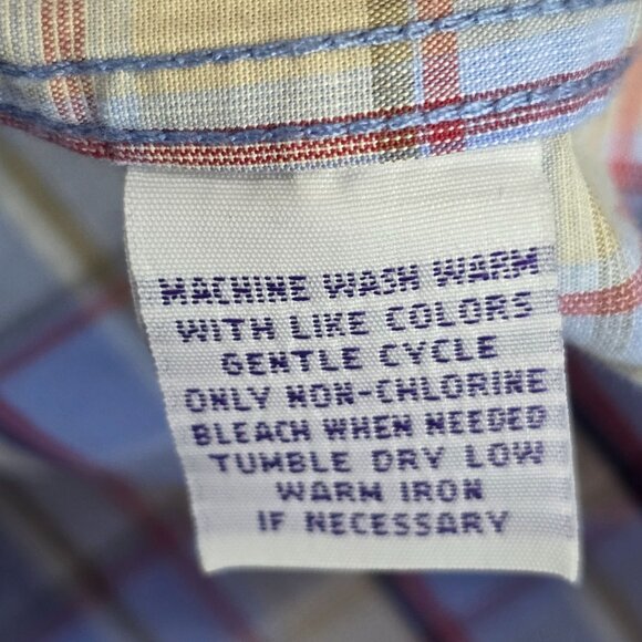 Mens Alan Flusser Multicolor Plaid Shirt Long Sleeve Button Up Cotton Size 2XL - Picture 3 of 7